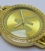 Ladies Womens Michael Kors Gold Plated Quartz Wrist Watch First Copy