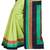 Light green printed art silk saree with blouse