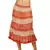 Designer Crushed Orange Booties Cotton Skirt