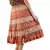 Designer Crushed Orange Booties Cotton Skirt