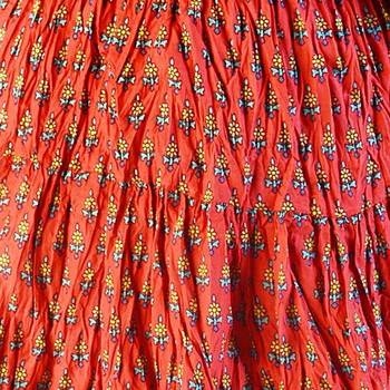 Rajasthani Hand Block Pure Cotton Short Skirt 4