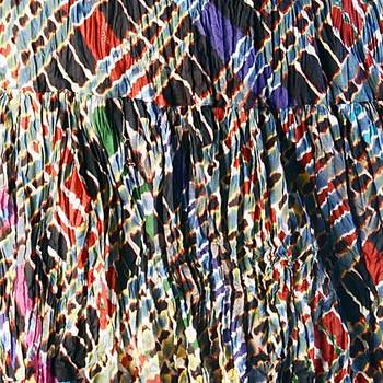Fine Zari Border Multicolor Color Cotton Long Skirt 4