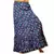 Fish Cut Floral Print Blue Pure Cotton Skirt