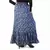 Fish Cut Floral Print Blue Pure Cotton Skirt