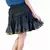 Black Designer Bootie Print Cotton Short Skirt
