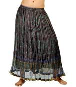 Rajasthani Coffee Brown Floral Chiffon Skirt