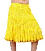 Jaipuri Tie Dye Print Pure Cotton Short Skirt