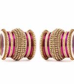Rani Chakri Shining Bangle Set For Two Hands