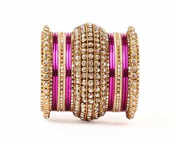 Rani Chakri Shining Bangle Set For Two Hands 2