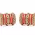 Solid Colored Red Bangle Set For Two Hands By Leshya