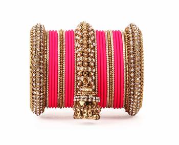 Traditional Jhumki Bangle Set By For Two Hands Rani 2