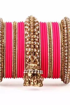 Traditional Jhumki Bangle Set By For Two Hands Rani