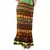 Crushed Style Blue Brown Cotton Long Skirt
