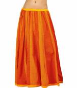 Ethnic Jaipuri Yellow Red Cotton Lehanga Skirt