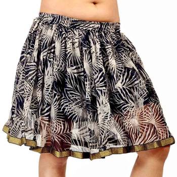 Bollywood Style Blackwhite Short Chiffon Skirt 1