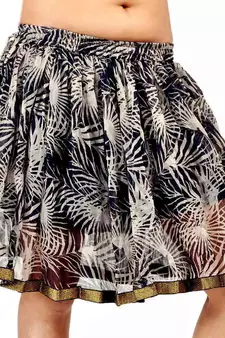 Bollywood Style Blackwhite Short Chiffon Skirt