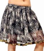 Bollywood Style Blackwhite Short Chiffon Skirt