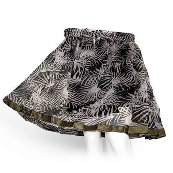 Bollywood Style Blackwhite Short Chiffon Skirt 2