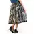 Bollywood Style Black And Cream Chiffon Skirt