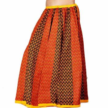 Jaipuri Ethnic Red Black Cotton Lehanga Skirt 1