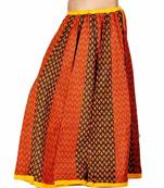 Jaipuri Ethnic Red Black Cotton Lehanga Skirt