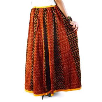 Jaipuri Ethnic Red Black Cotton Lehanga Skirt 2