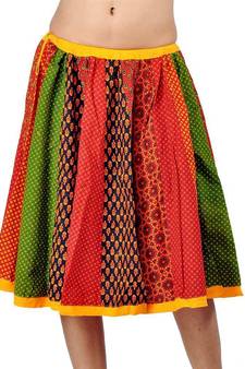 Jaipuri Multicolor Color Pure Cotton Lehanga Skirt