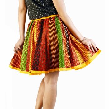 Jaipuri Multicolor Color Pure Cotton Lehanga Skirt 2