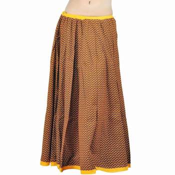 Yellow Black Rajasthani Designer Lehanga Skirt 1