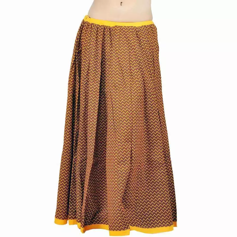 Yellow Black Rajasthani Designer Lehanga Skirt