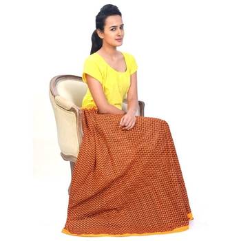Yellow Black Rajasthani Designer Lehanga Skirt 3
