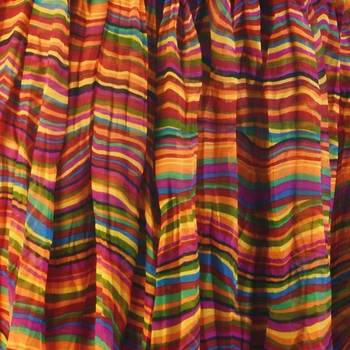 Stylish Multicolor Color Ethnic Chiffon Short Skirt 4