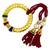 Handcrafted Multicolor Thread Gold Plated Pearl CZ Free Size Stretchable Bracelet Bangle Combo For Kids Girls Women