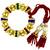 Handcrafted Multicolor Thread Gold Plated Pearl CZ Free Size Stretchable Bracelet Bangle Combo For Kids Girls Women
