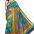Yellow printed bhagalpuri silk saree with blouse
