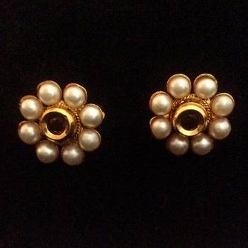 Purple Adjustable pearl flower style work toe ring 1
