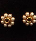 Purple Adjustable pearl flower style work toe ring