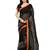 Black woven cotton saree with blouse