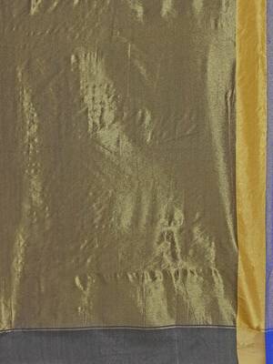 Black Woven silk blend Saree With Blouse 3