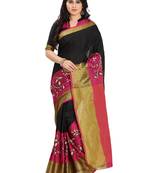 Black Woven Silk Blend Saree With Blouse