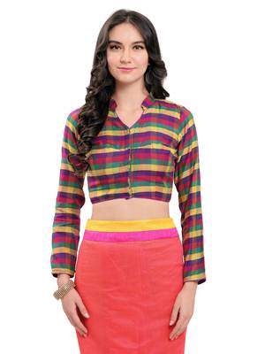 Pink Embroidered Cotton Saree With Blouse 4