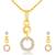 Ritzy Gold Plated Australian Diamond Pendant Set