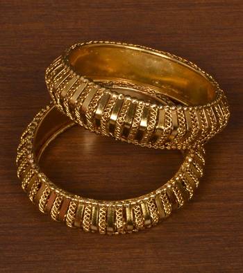 Gold Plated Bracelet Style Bangles 1
