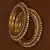 Antique Gold Plated with Intricate Worked and Zircon Stone Embellished Bangles