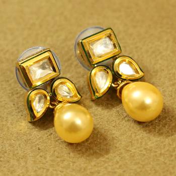 Kundan Meenakari Ruby Pearl Gold Look Necklace Set 3
