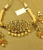 Kundan Meenakari Pearl Elegant Choker Neclace Set