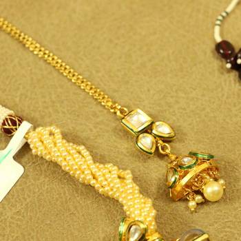 Kundan Meenakari Pearl Elegant Choker Neclace Set 4