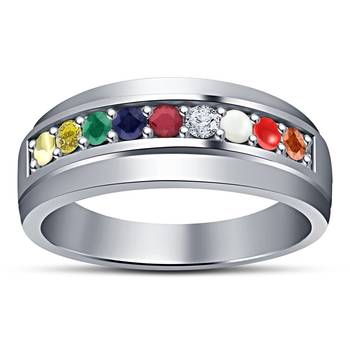 Multicolor cubic zirconia rings 1