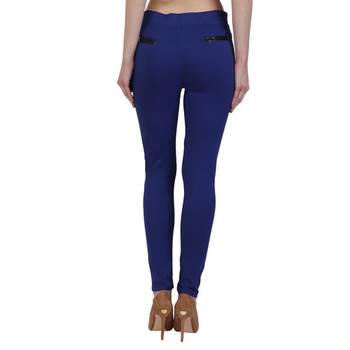 Royal blue lycra cotton jeggings 5