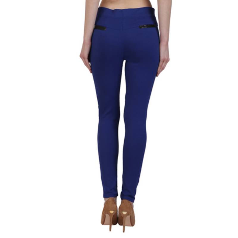 Royal blue lycra cotton jeggings